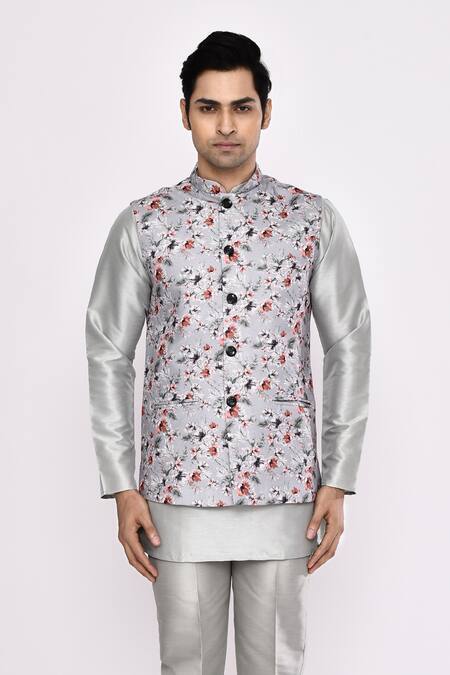 Buy Arihant Rai Sinha Gray Silk Grey Blend Pyjama Buy_Arihant Rai Sinha_Gray Silk Grey Blend Pyjama