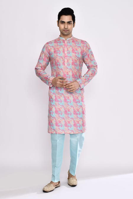 Arihant Rai Sinha Multi Color Silk Blend Kurta 