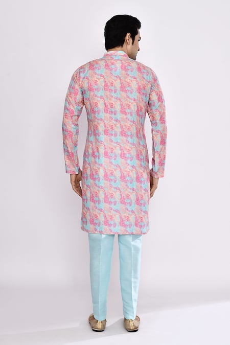 Arihant Rai Sinha Multi Color Silk Blend Kurta 