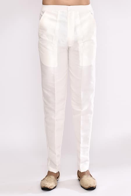 Shop_Arihant Rai Sinha_Gray Silk Grey Floral Printed Kurta _Online_at_Aza_Fashions