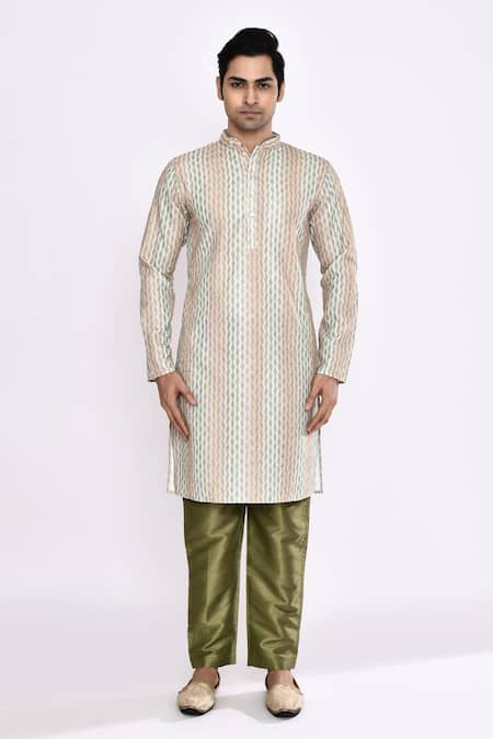 Buy_Arihant Rai Sinha_Multi Color Cotton Kurta _Online_at_Aza_Fashions