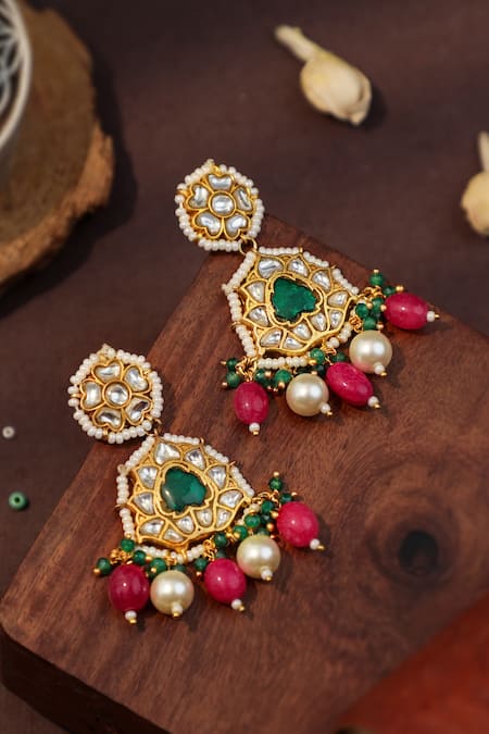 Riana Jewellery Pearl Embellished Earrings 