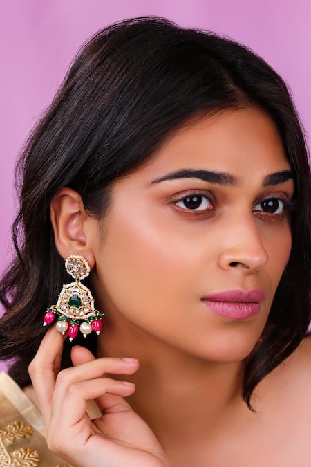 Riana Jewellery Pearl Embellished Earrings 