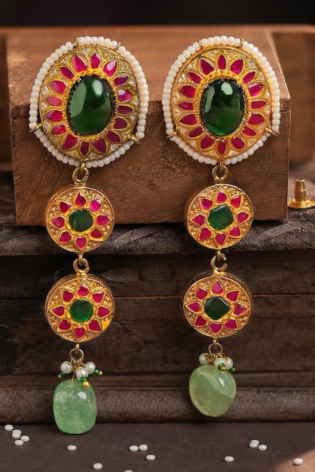 Riana Jewellery Long Oval Shape Earrings 