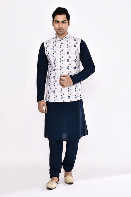 Arihant Rai Sinha Blue Silk Dark Blend Churidar 