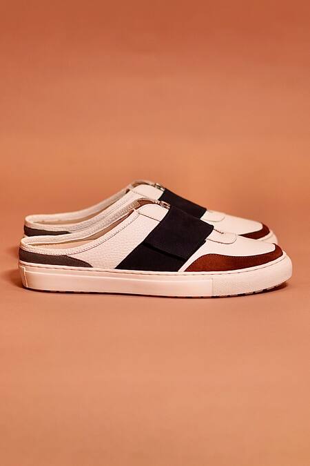 Dmodot_White Freddo Azzurro Designer Sneakers _Online_at_Aza_Fashions