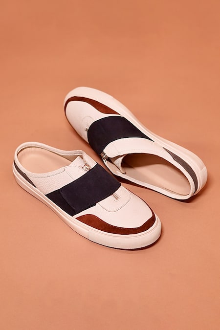 Buy_Dmodot_White Freddo Azzurro Designer Sneakers _Online_at_Aza_Fashions