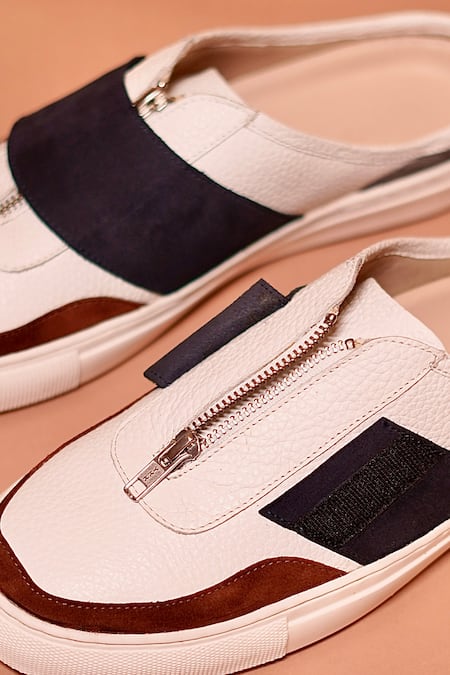 Shop_Dmodot_White Freddo Azzurro Designer Sneakers _Online_at_Aza_Fashions