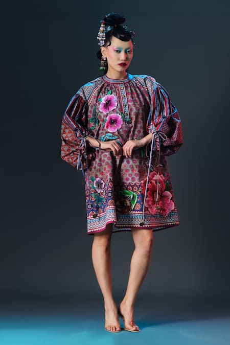 Rajdeep Ranawat Angelica Kaftan Multi Printed Embroidered Kaftan 