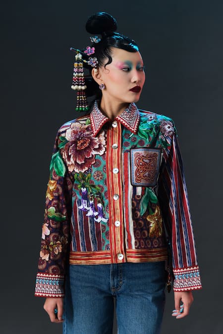 Rajdeep Ranawat Lolita Shirt Multi Printed Embroidered Patched Shirt 