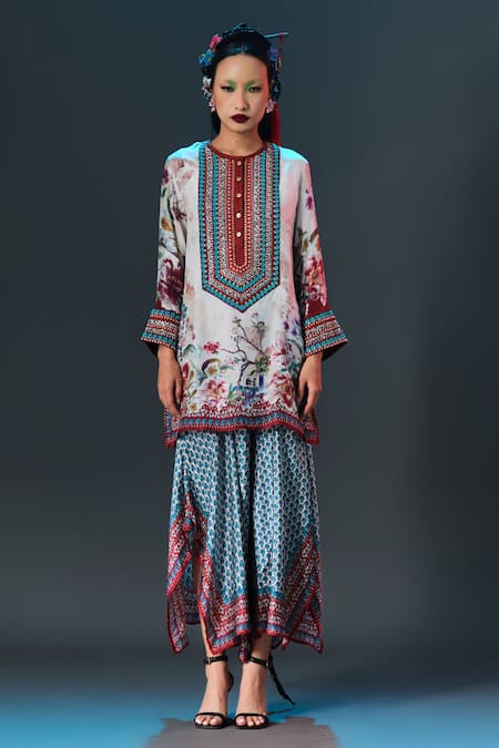 Rajdeep Ranawat Resham Kurta Resham Printed Silk Kurta 
