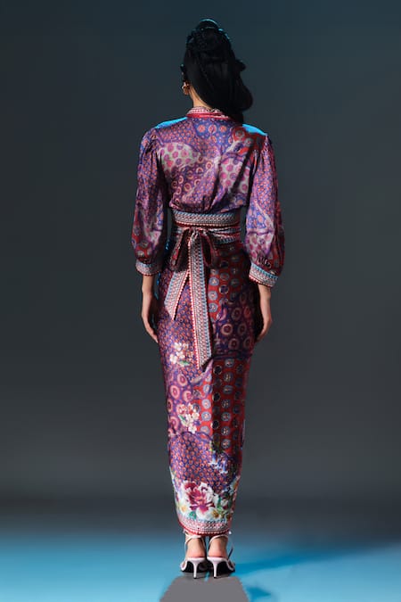 Rajdeep Ranawat Rubali Crop Top Multi Printed Crop Top with Tie Up 