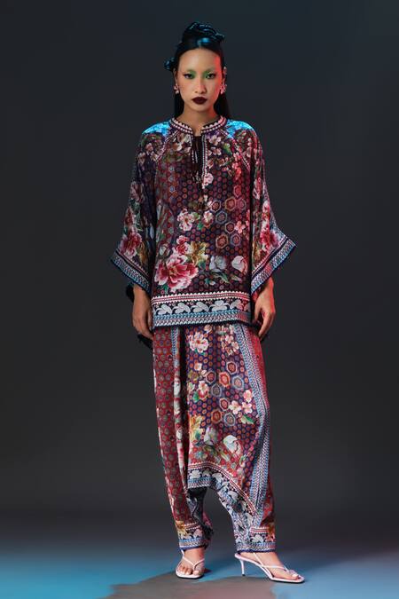Buy Rajdeep Ranawat Multi Color Modal, Satin Printed Turkish Online at Aza Fashions Buy_Rajdeep Ranawat_Multi Color Modal, Satin Printed Turkish _Online_at_Aza_Fashions