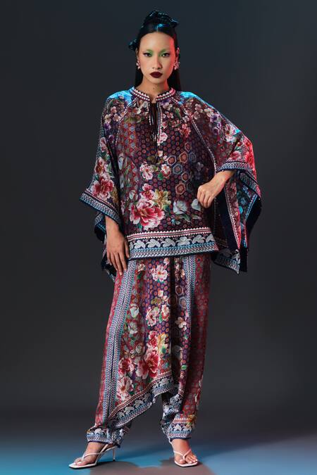 Shop Rajdeep Ranawat Multi Color Modal, Satin Printed Turkish Online at Aza Fashions Shop_Rajdeep Ranawat_Multi Color Modal, Satin Printed Turkish _Online_at_Aza_Fashions