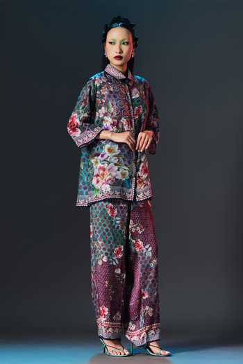 Shop Rajdeep Ranawat Multi Color Modal, Satin Permaz Printed Online at Aza Fashions Shop_Rajdeep Ranawat_Multi Color Modal, Satin Permaz Printed _Online_at_Aza_Fashions
