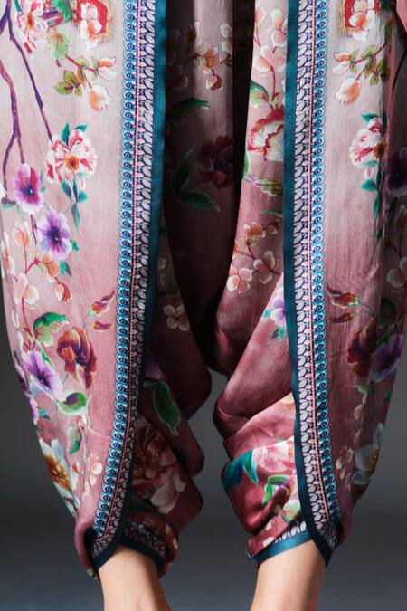 Shop_Rajdeep Ranawat_Blue Modal, Satin Printed _Online_at_Aza_Fashions