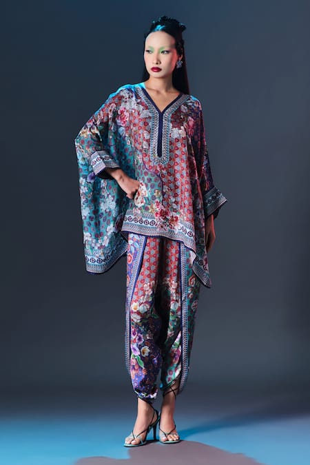 Rajdeep Ranawat Chanel Tunic Multi V Neck Silk Tunic 