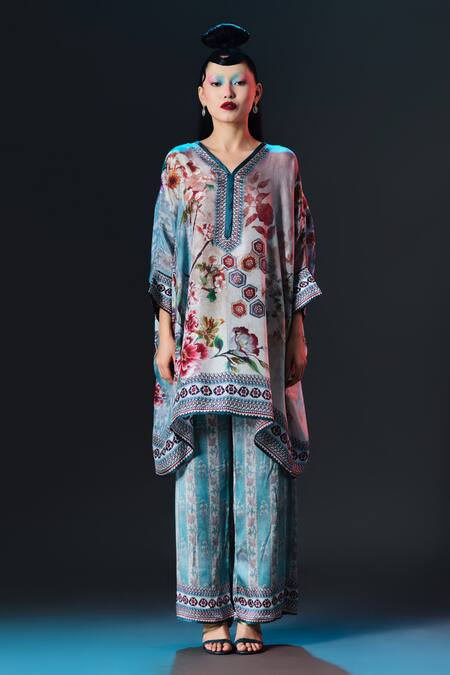 Buy Rajdeep Ranawat Aqua Modal, Satin Permaz Printed Online at Aza Fashions Buy_Rajdeep Ranawat_Aqua Modal, Satin Permaz Printed _Online_at_Aza_Fashions