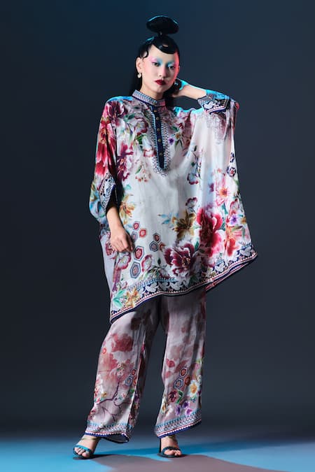 Rajdeep Ranawat Chanel Tunic Floral Print Silk Tunic 