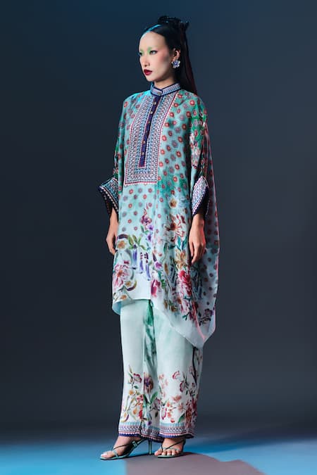 Rajdeep Ranawat Mint Modal, Satin Permaz Printed Online at Aza Fashions Rajdeep Ranawat_Mint Modal, Satin Permaz Printed _Online_at_Aza_Fashions