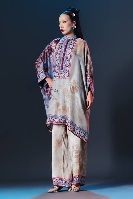 Rajdeep Ranawat_Lilac Silk Collared Band _Online_at_Aza_Fashions