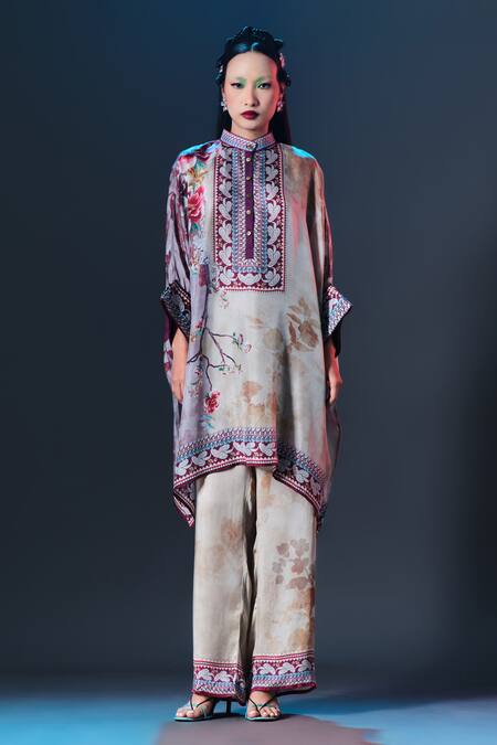 Buy_Rajdeep Ranawat_Lilac Silk Collared Band _Online_at_Aza_Fashions