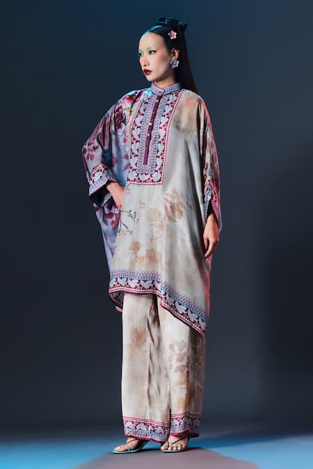 Rajdeep Ranawat_Lilac Modal, Satin Permaz Printed _Online_at_Aza_Fashions