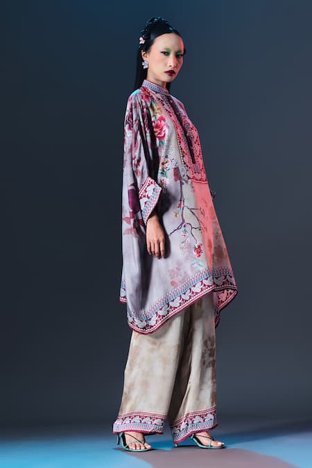 Shop_Rajdeep Ranawat_Lilac Modal, Satin Permaz Printed _Online_at_Aza_Fashions