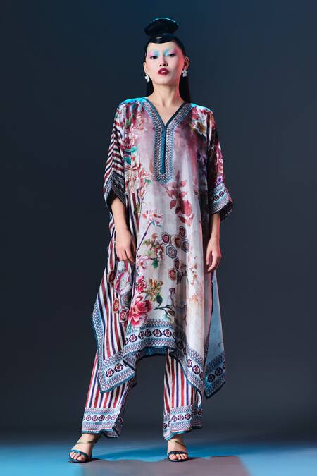 Rajdeep Ranawat Brown Modal, Satin Permaz Printed Online at Aza Fashions Rajdeep Ranawat_Brown Modal, Satin Permaz Printed _Online_at_Aza_Fashions