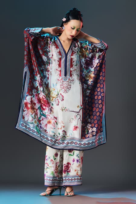 Rajdeep Ranawat Chantelle Tunic Floral Print V Neck Tunic 