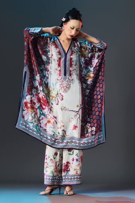 Shop_Rajdeep Ranawat_Beige Modal, Satin Permaz Printed _Online_at_Aza_Fashions