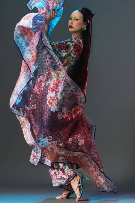 Buy_Rajdeep Ranawat_Multi Color Silk Floral 