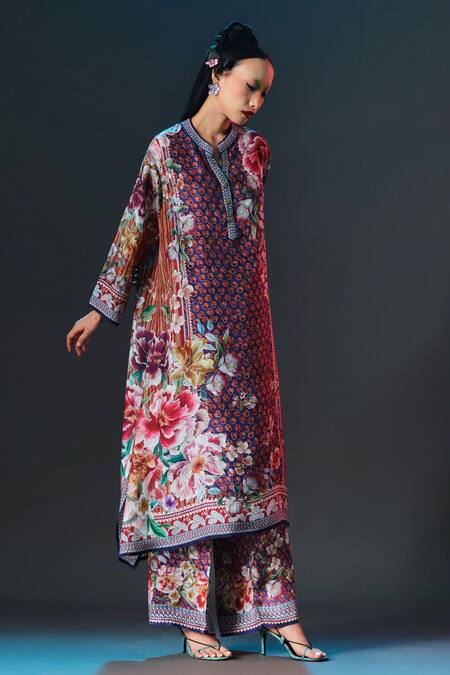 Shop_Rajdeep Ranawat_Multi Color Modal, Satin Permaz Printed _Online_at_Aza_Fashions