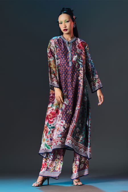 Rajdeep Ranawat Permaz Pant Multi Printed Modal Satin Pant 