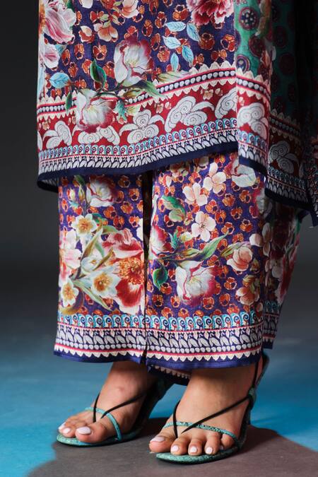 Rajdeep Ranawat_Multi Color Modal, Satin Permaz Printed _at_Aza_Fashions