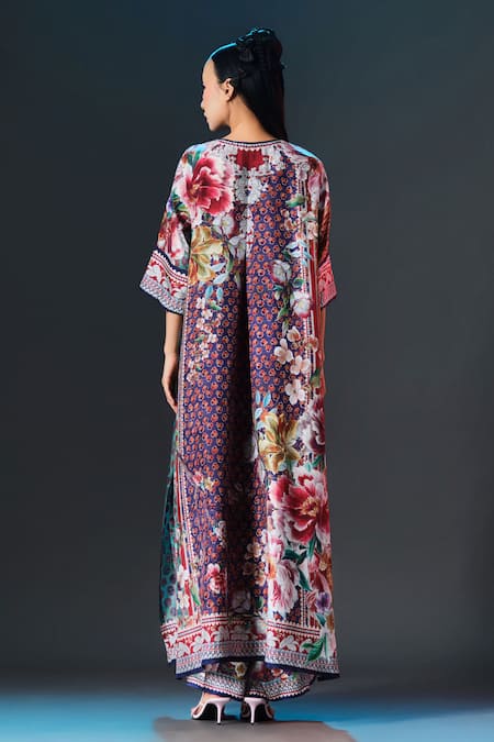 Rajdeep Ranawat Banera Kimono Tunic Banera Multi Printed Kimono Tunic 