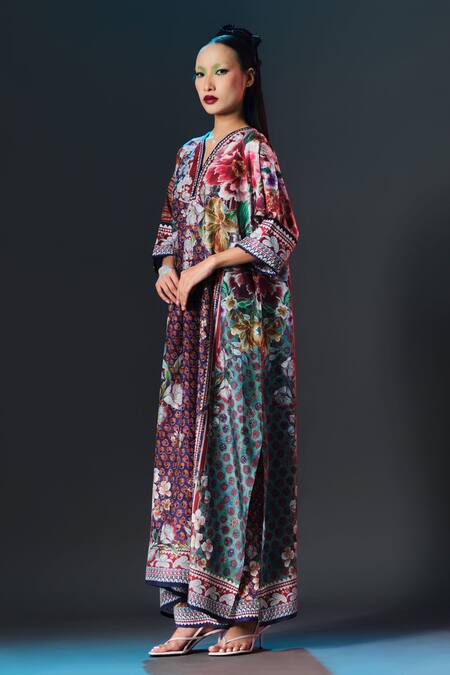 Buy_Rajdeep Ranawat_Multi Color Modal, Satin Permaz Printed _Online_at_Aza_Fashions