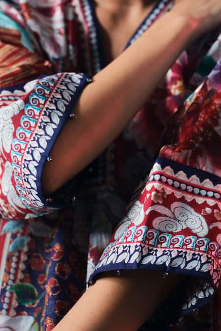 Shop_Rajdeep Ranawat_Multi Color Modal, Satin Permaz Printed _Online_at_Aza_Fashions