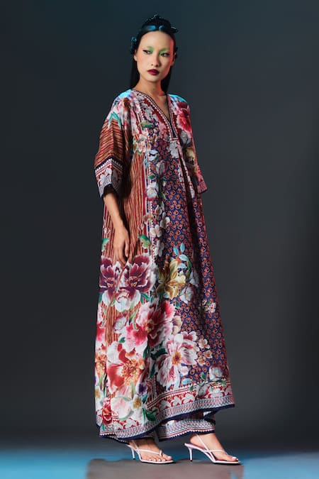 Rajdeep Ranawat Permaz Pant Multi Printed Modal Satin Pant 