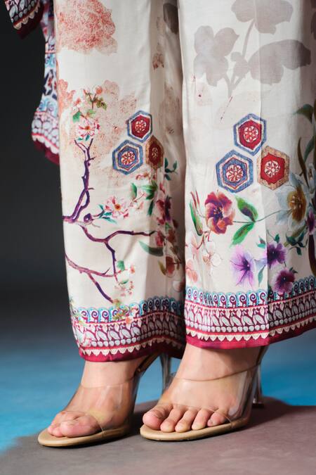 Buy_Rajdeep Ranawat_Beige Modal, Satin Permaz Printed 