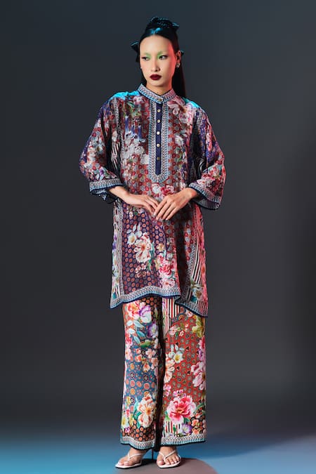 Rajdeep Ranawat Permaz Pant Multi Printed Modal Satin Pant 