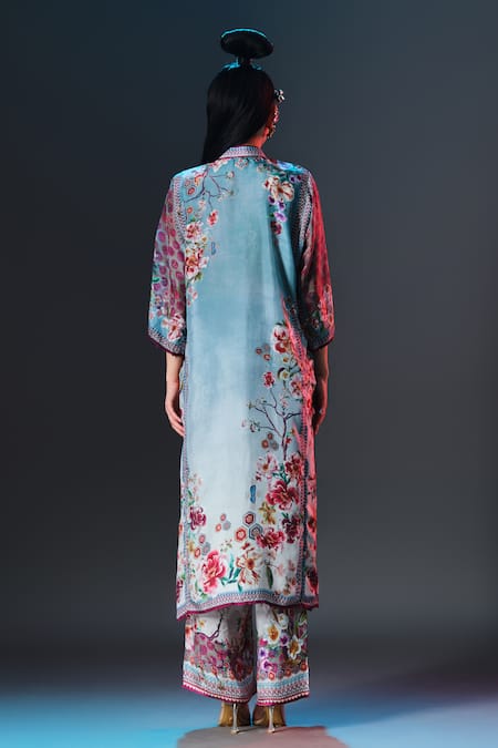 Rajdeep Ranawat Ghazala Tunic Floral Print Silk Long Tunic 