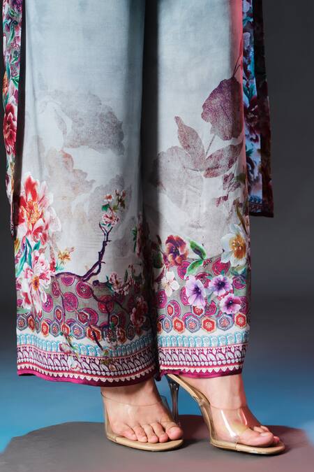 Rajdeep Ranawat_Blue Modal, Satin Printed _at_Aza_Fashions