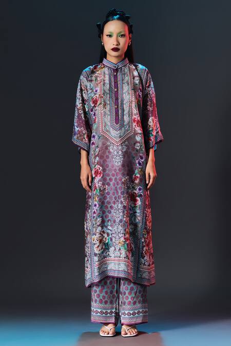 Buy_Rajdeep Ranawat_Multi Color Modal, Satin Permaz Printed _Online_at_Aza_Fashions