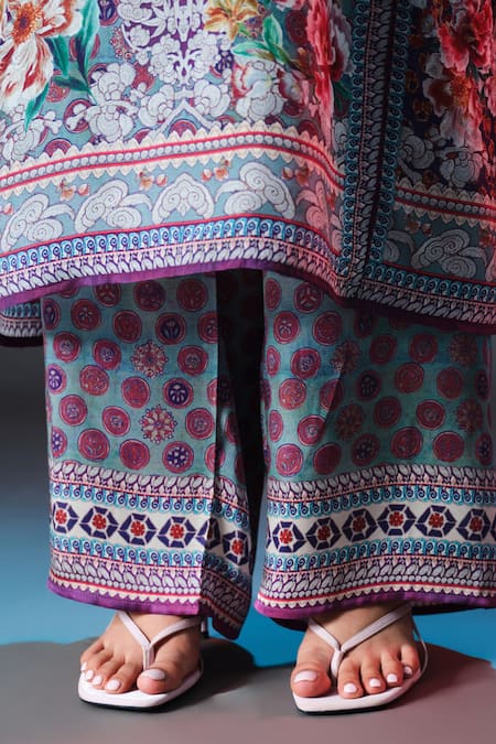 Rajdeep Ranawat_Multi Color Modal, Satin Permaz Printed _at_Aza_Fashions