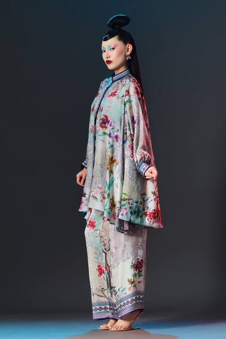 Rajdeep Ranawat_Multi Color Modal, Satin Permaz Floral Printed _at_Aza_Fashions