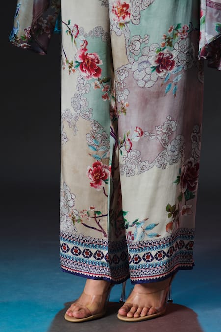 Buy_Rajdeep Ranawat_Multi Color Modal, Satin Permaz Floral Printed 