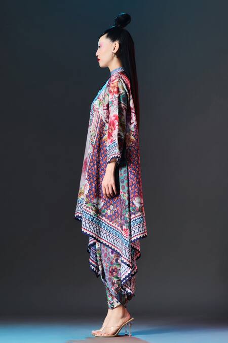 Buy_Rajdeep Ranawat_Beige Modal, Satin Sonth Brick Printed _Online_at_Aza_Fashions