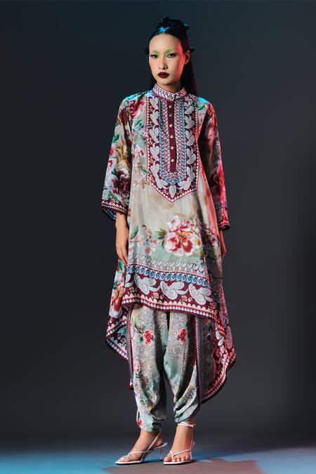 Buy_Rajdeep Ranawat_Beige Modal, Satin Printed 