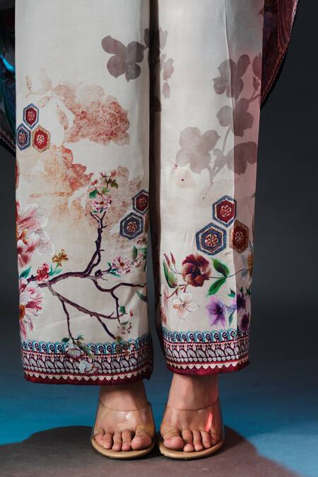 Rajdeep Ranawat_Taupe Modal, Satin Permaz Printed _at_Aza_Fashions